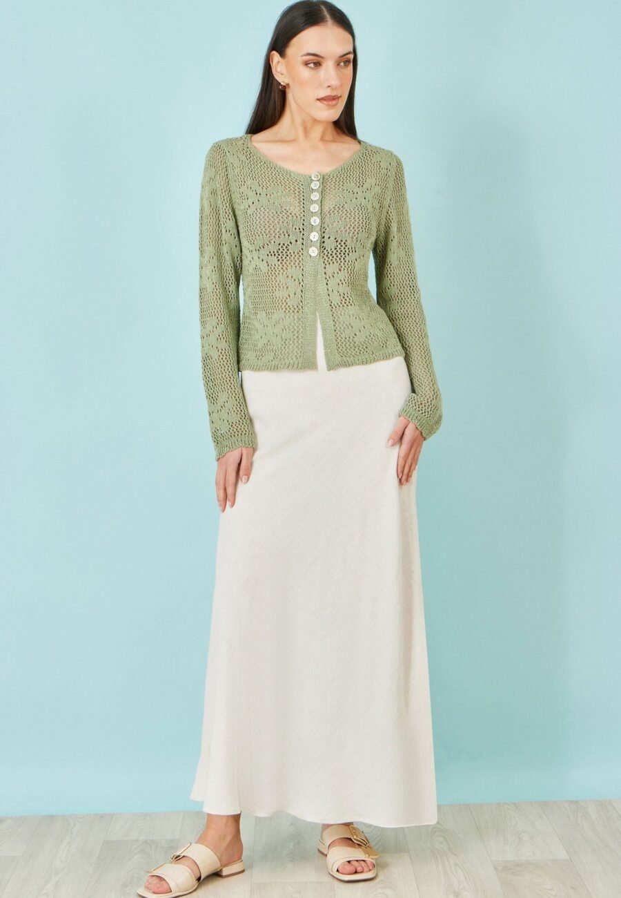 Yumi Natural Viscose Maxi Skirt