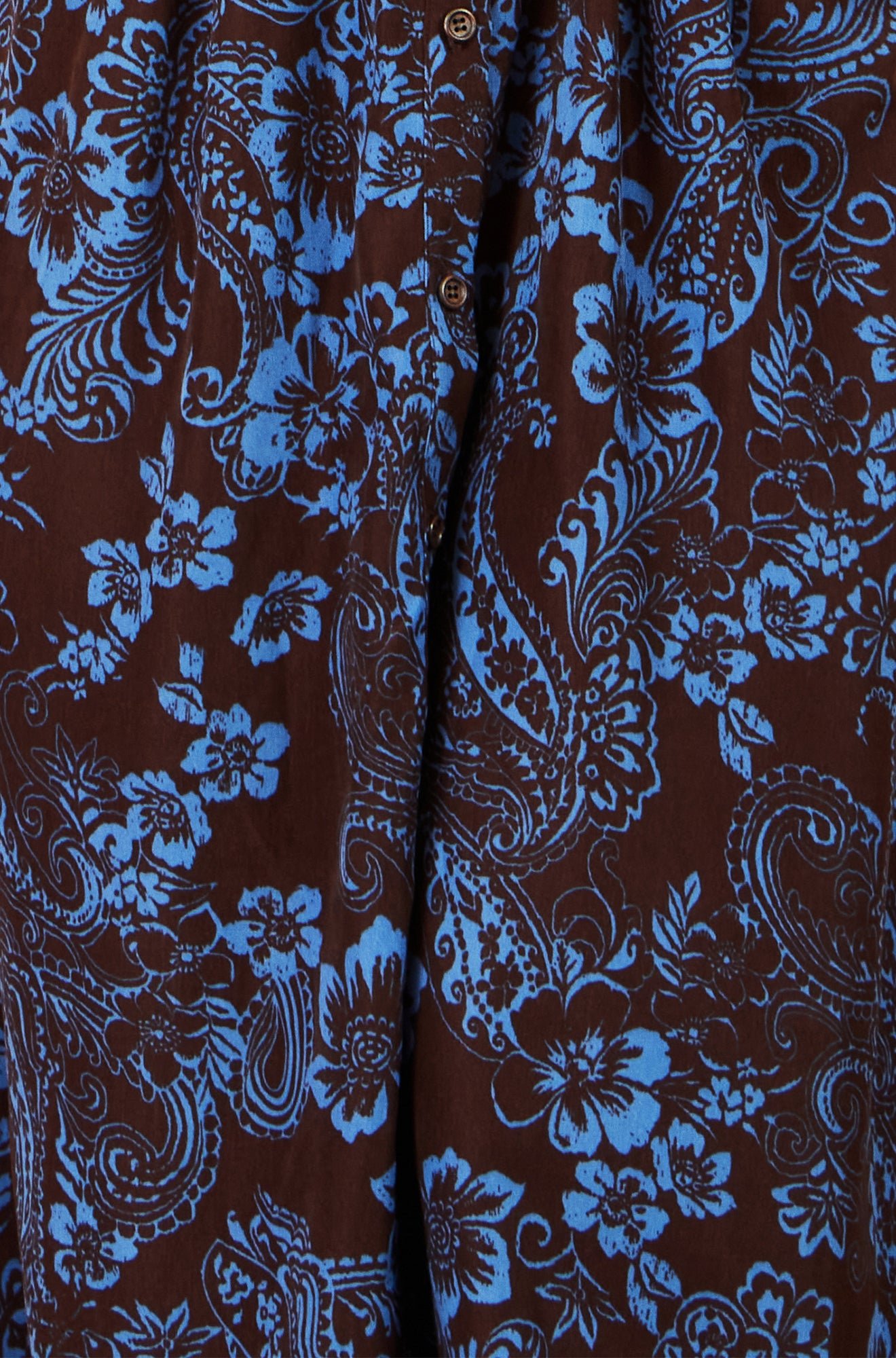 Yumi Brown Paisley Midi Shirt Dress - Image 7